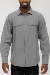 Flannel 2.1 Long Sleeve Dual Pocket Button Up Shirt
