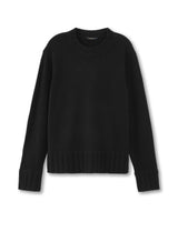 Cashmere-Blend Crewneck Sweater (Black)