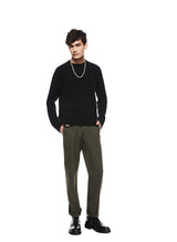 Cashmere-Blend Crewneck Sweater (Black)