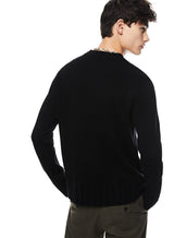 Cashmere-Blend Crewneck Sweater (Black)