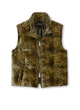 Animal Print Velvet Down Vest-0