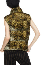 Animal Print Velvet Down Vest-2