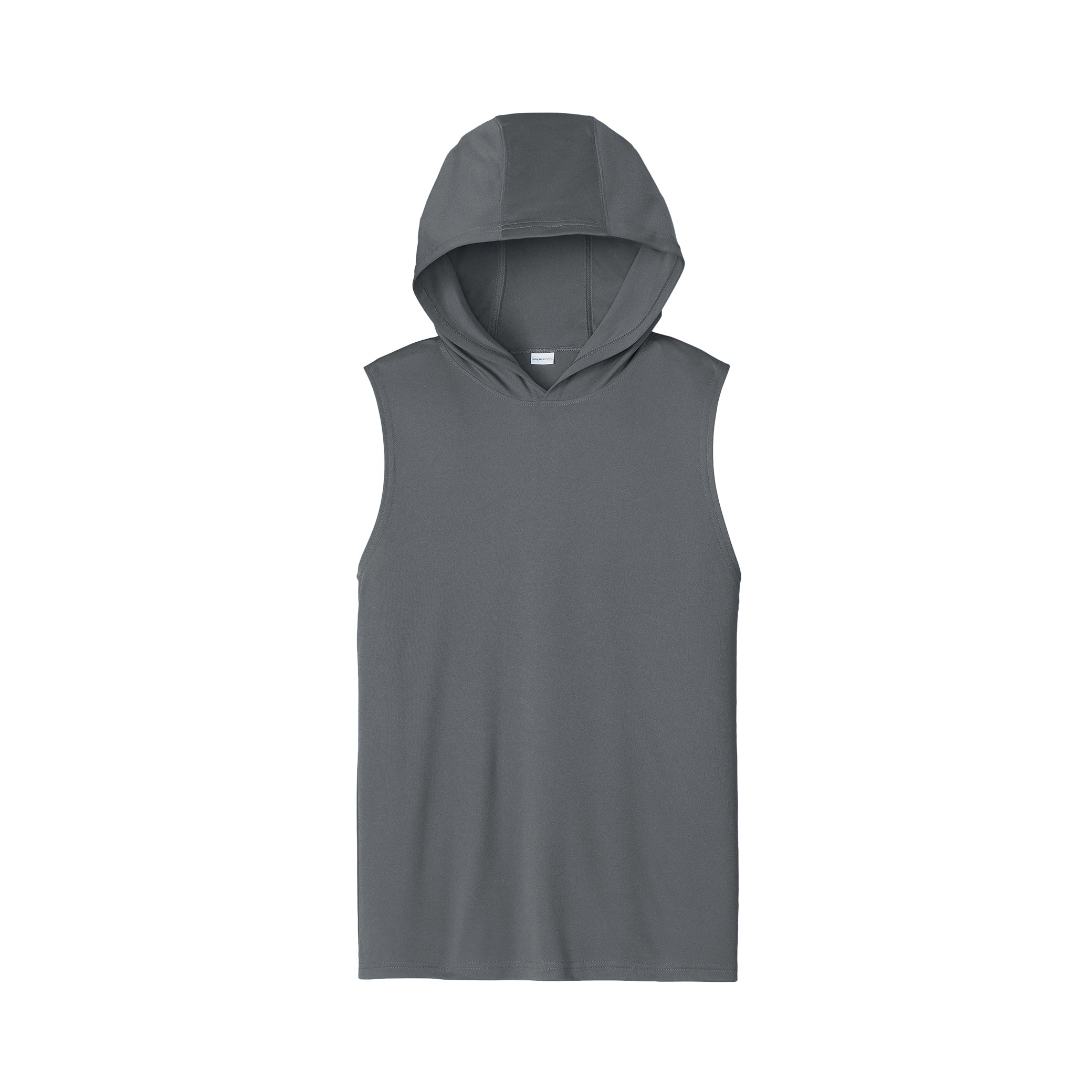 Vested Silver PosiCharge Sleeveless Hoodie