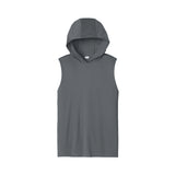 Vested Silver PosiCharge Sleeveless Hoodie
