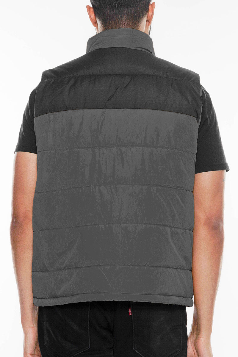Two Tone Padded Puffer Vest