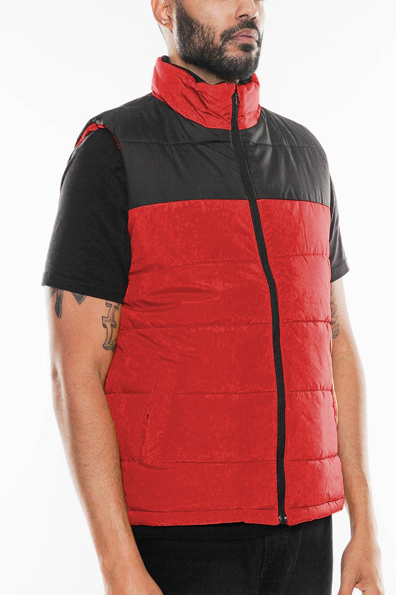 Two Tone Padded Puffer Vest