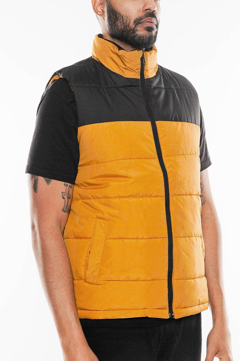 Two Tone Padded Puffer Vest