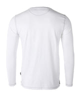 ZIMEGO Mens Long Sleeve V-Neck Henley Oil Wash Contrast Seam Vintage Shirt - Silver Grey image 2