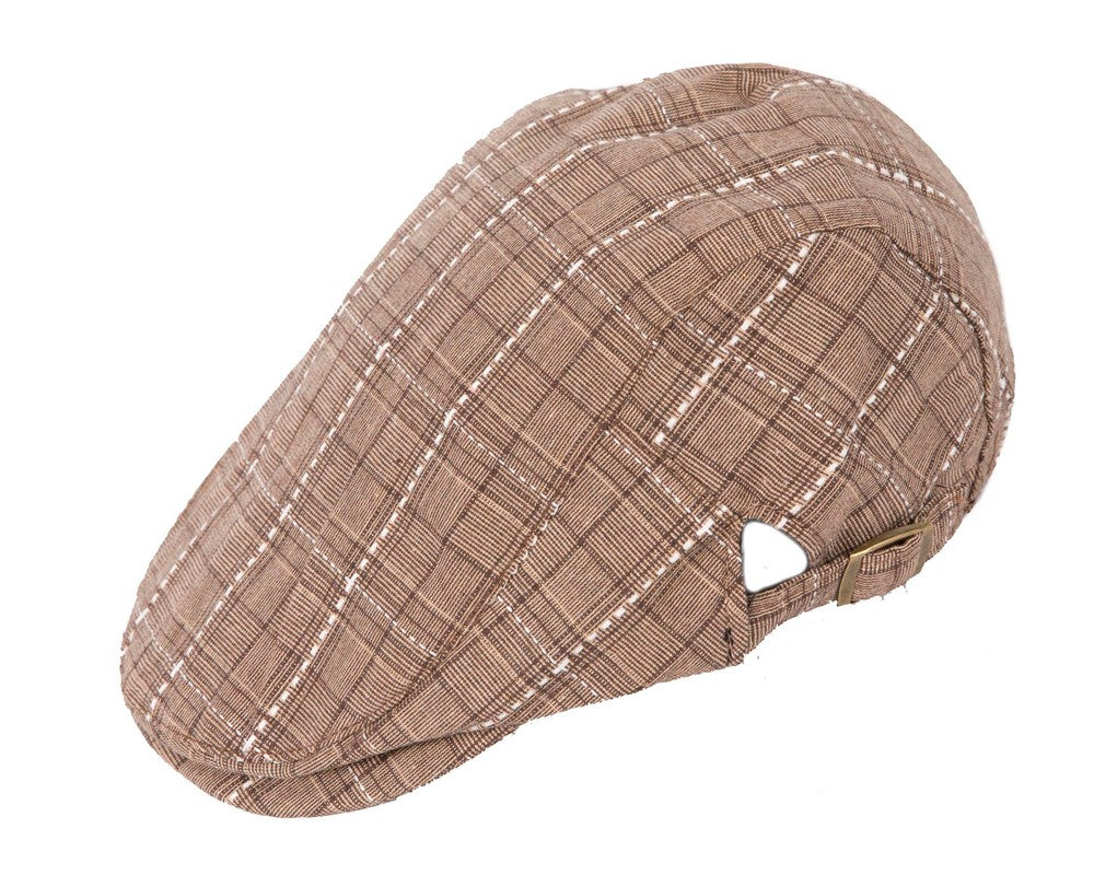 Beige tweed flat cap by Max Alexander image 1