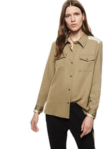 Colorblocked Cadet Shirt (Khaki) image 3