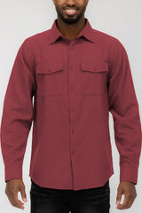 Flannel 2.1 Long Sleeve Dual Pocket Button Up Shirt