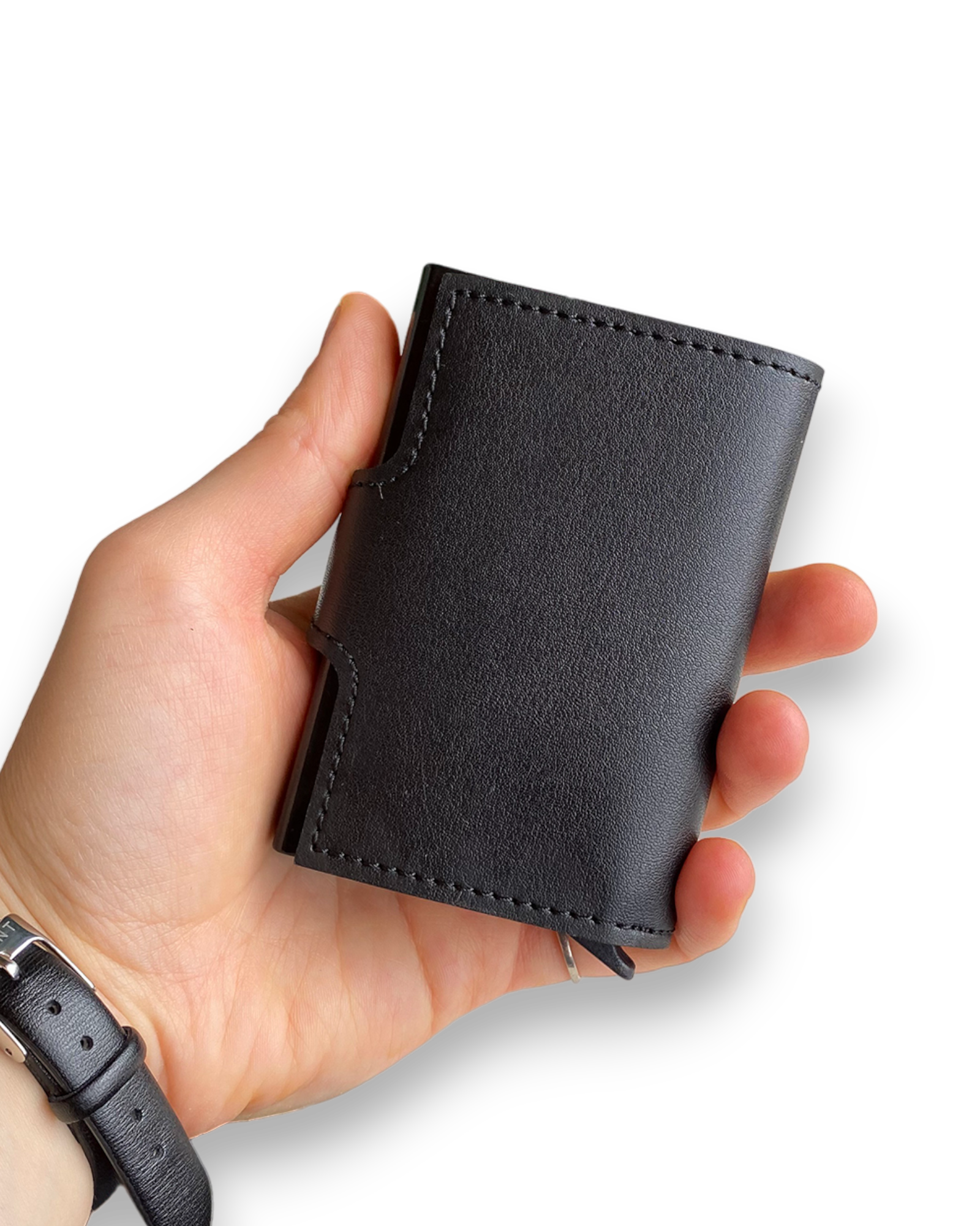 Angora - Vegan Leather RFID Mechanism Card Holder with Cash Compartment image 3