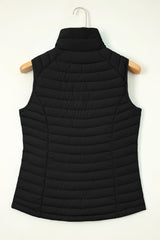 Harper Quilted Zipped Puffer Vest-1