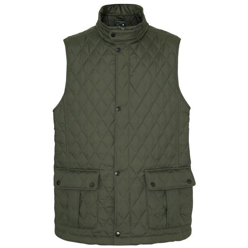 Mens Champion Ashby Quilted Gilet Vest - Olive, M image