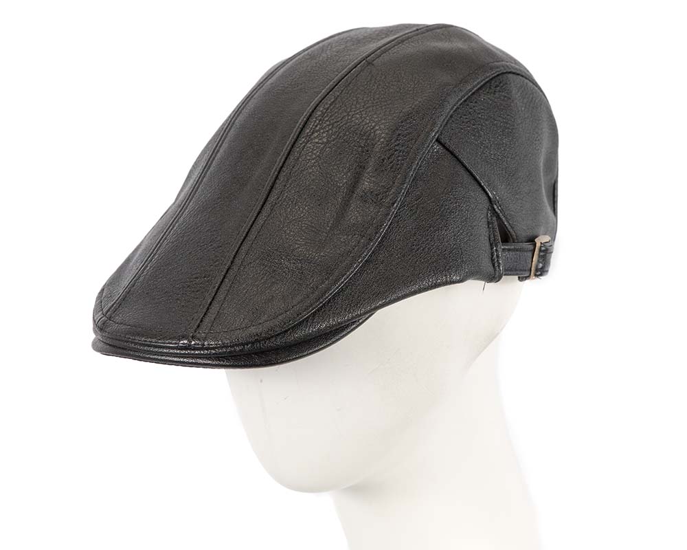 Black leather flat cap by Max Alexander M136 image 0
