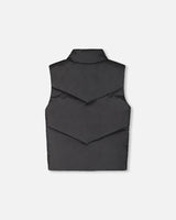Quilted Mid-Season Sleeveless Vest Black image 3