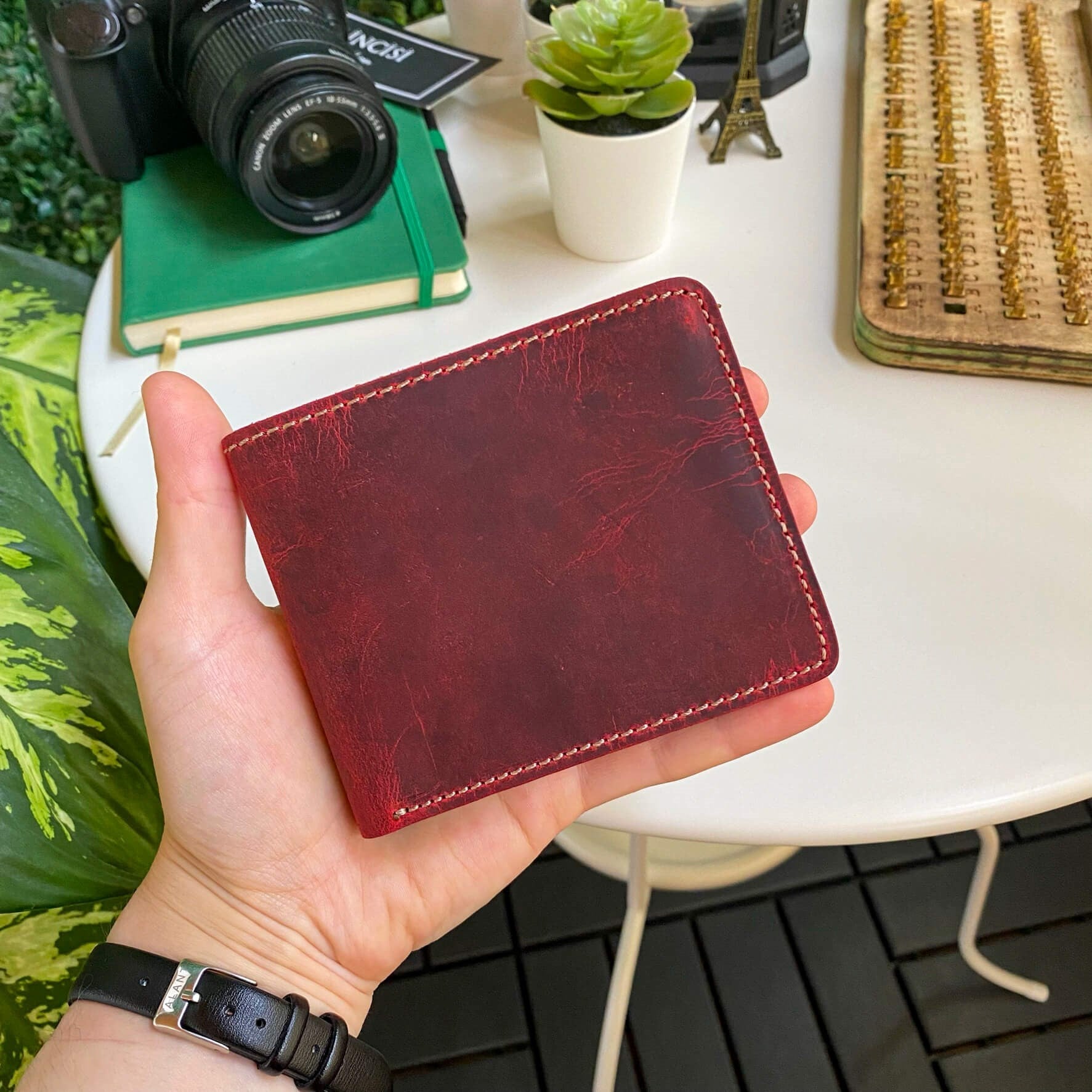 Cosmos - Genuine Leather Trifold Classic Men's Wallet image 3