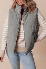 Taytum Stand Zipped Puffer Vest-3