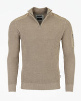 ZIMEGO Mens Long Sleeve Pullover Quarter Zip Mock Neck Polo Sweater image 0