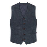 Men’s Harris Tweed Dalston Midnight Blue Waistcoat Vest