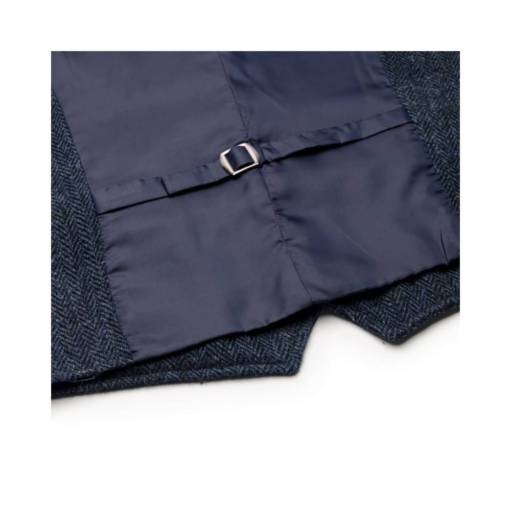 Men’s Harris Tweed Dalston Midnight Blue Waistcoat Vest
