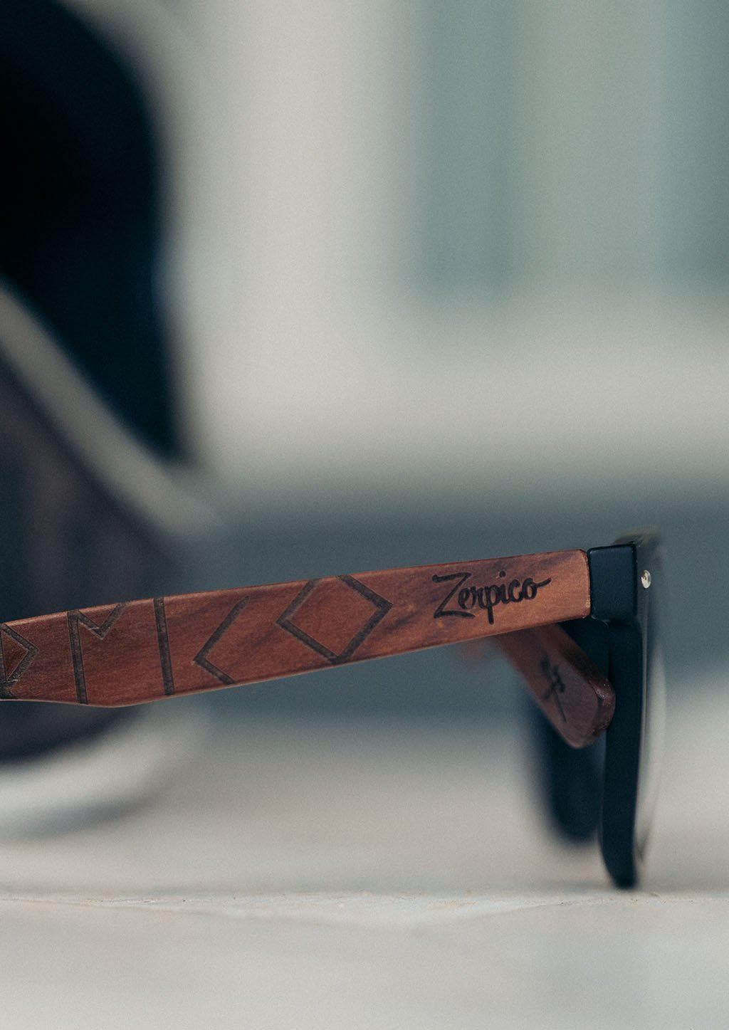 Eyewood | Engraved wooden sunglasses - Viking Runes image 2