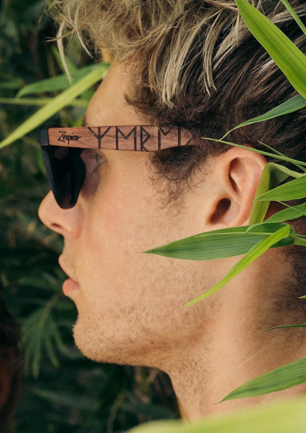Eyewood | Engraved wooden sunglasses - Viking Runes image 0