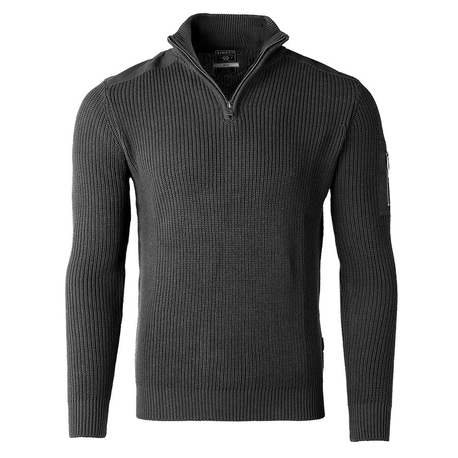 ZIMEGO Mens Long Sleeve Pullover Quarter Zip Mock Neck Polo Sweater image 8