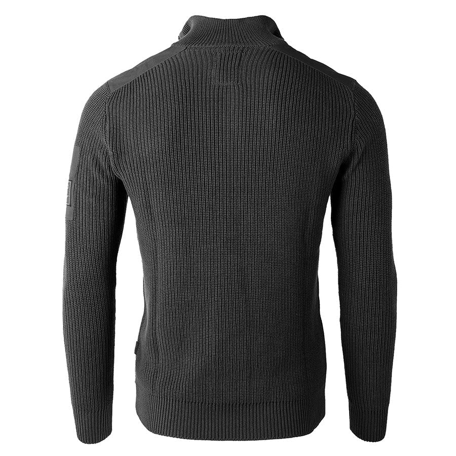 ZIMEGO Mens Long Sleeve Pullover Quarter Zip Mock Neck Polo Sweater image 3