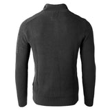 ZIMEGO Mens Long Sleeve Pullover Quarter Zip Mock Neck Polo Sweater image 3