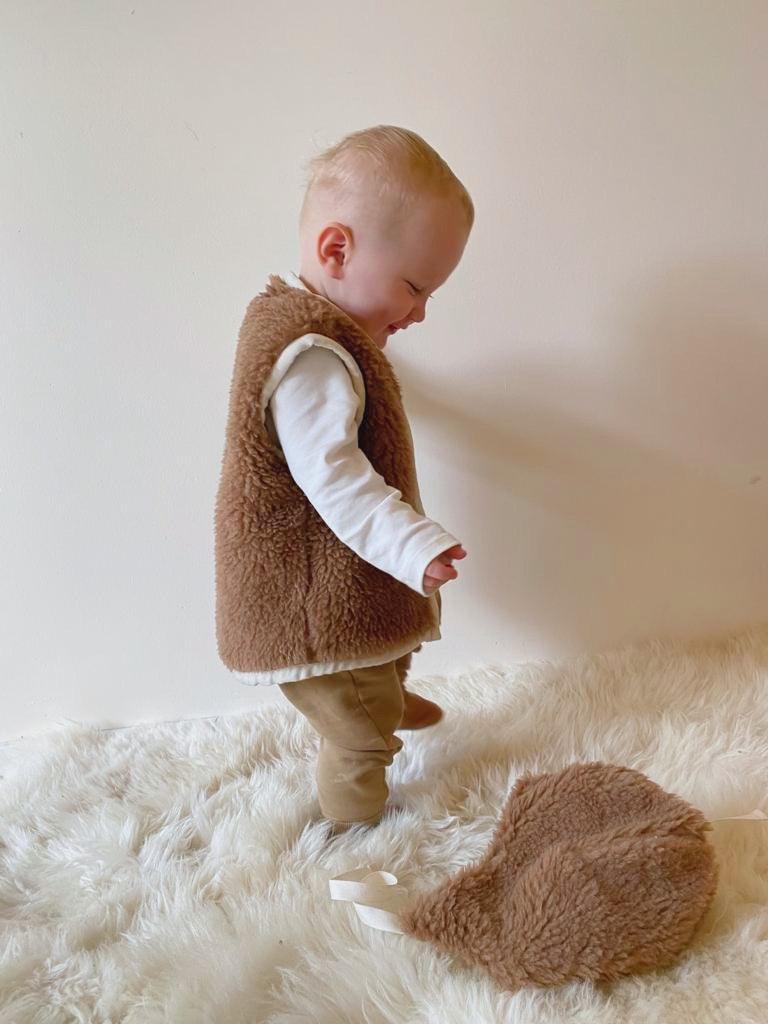Baby/Kid Virgin Wool Vest - Brown image 0