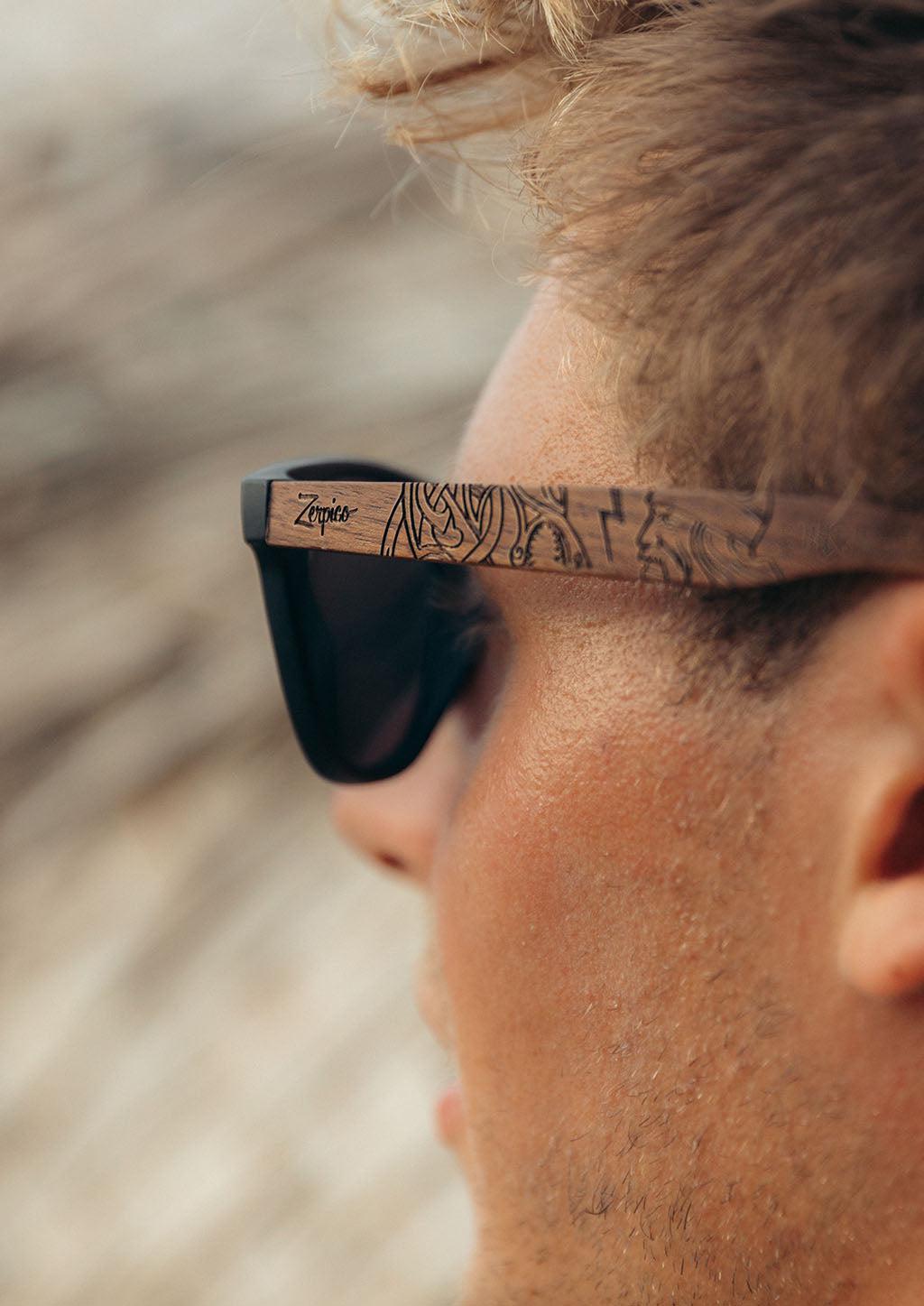 Eyewood | Engraved wooden sunglasses - Vikings image 2