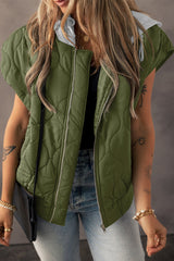 Harlow Quilted Hooded Zip Up Puffer Vest image 5