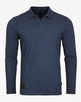 Long Sleeve Vintage Wash Henley Neck Polo Shirt image 13
