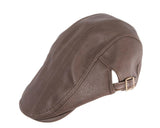 Brown leather flat cap by Max Alexander M136 image 1