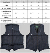 Irish Wool Tweed Herringbone Green Waistcoat Vest